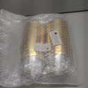 I00000 60PCS Gold Plastic Cups, 9 oz Clear Disposable Cups with Golden Trim, Heavy-Duty Disposable Hard Plastic Wine Glasses Cocktail Glasses Perfect for Party & Wedding