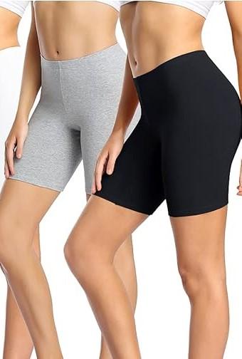 wirarpa Women's Cotton Boy Shorts Underwear Anti Chafing Soft Biker Short Plus Boy Shorts Panties 2 Pack (Medium, 00-multicolor41-2 Pack)