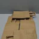 Joybe 50 Pack 5.95x3.25x8 Inch Small Brown Paper Bags with Handles Bulk, Kraft Paper Gift Bags for Birthday Party Favors Grocery Retail Shopping Business Goody Craft Sacks (Plain Natural, 50pcs)