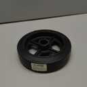 CasterHQ 8" X 2" RUBBER ON CAST IRON WHEEL - 650 LBS CAPACITY - Replacement Caster Wheel - Commercial/Industrial Application - 8 inch x 2 inch - Medium/Heavy Duty