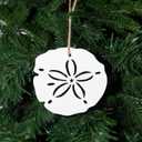 2 x Coastal Christmas Tree Hanging Decor Wooden Ornaments Starfish, 12 Pcs Beach Christmas Ornaments Seashells Sanddollar for Nautical Xmas Tree Fireplace Home White Decoration