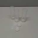 PATIKIL 5.9" L x 1.7" Dia Clear Storage Tubes, 3Pcs PC Plastic Transparent Hollow Round Rigid Tube with Cap for Beads Bath Salt Container Wedding Party Favors