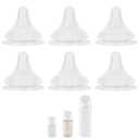 Silicone Nipple for Pigeon Baby Bottle, Size S, Slow Flow, 1m+, 6 Count