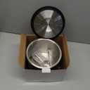 Ice Granule Bucket Double Wall Ice Bucket with Lid,Scoop,Tongs- Inner Layer 304 Stainless Steel Ice Container Keep Ice Frozen Longer- Ideal for Cocktail Bar,Parties (4L)