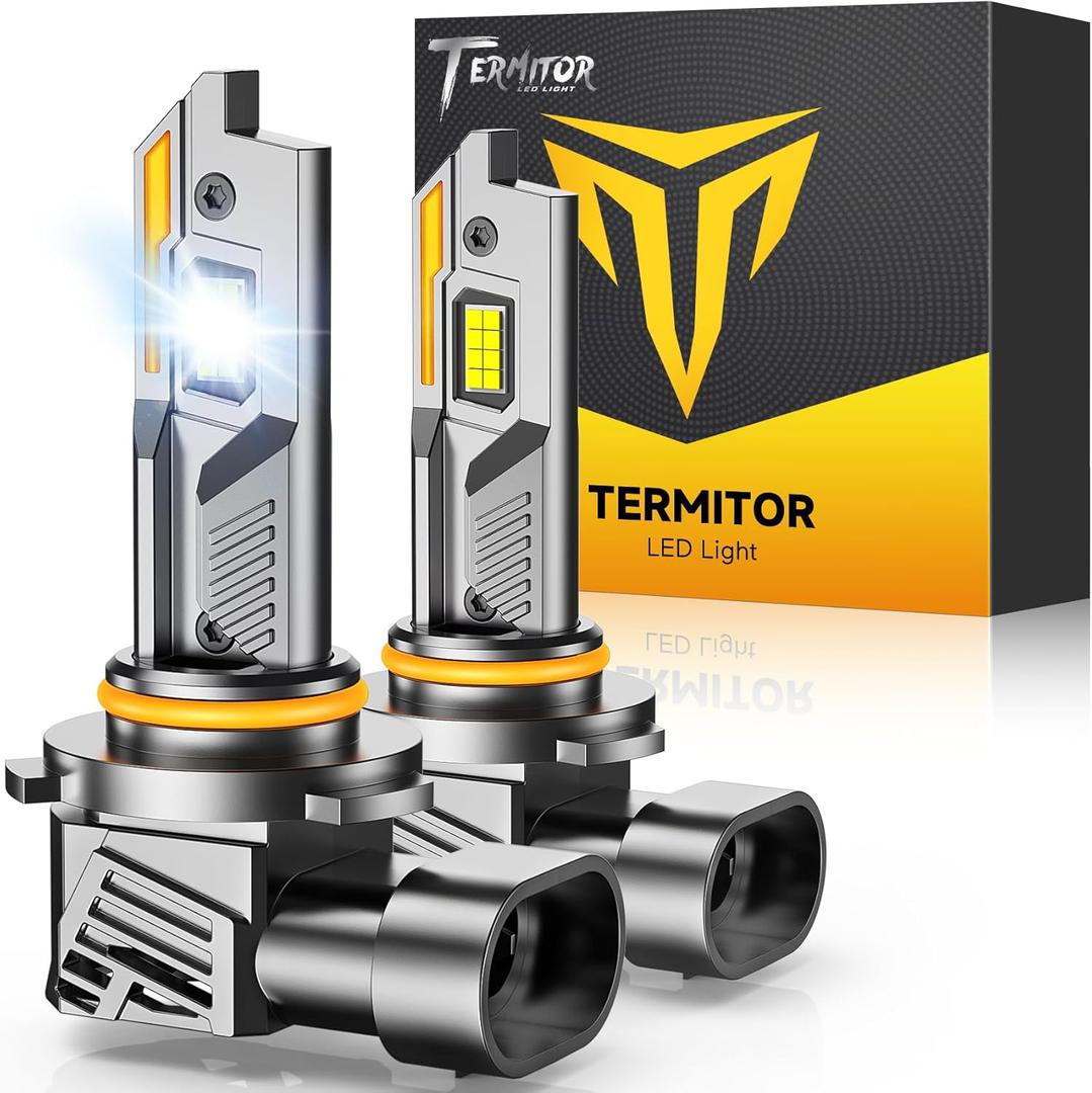 9012/HIR2 Light Bulbs, 90,000LM 15X Ultra-Bright 6500K, 360 Adjustable Quick Install, Real 1:1 Size Direct Replacement 9012 Fog Light Bulb, IP68, Plug N Play, Pack of 2