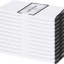 Cotton Clinic Cloth Napkins with Trim - Everyday Use Table Dinner Napkins - Soft Durable Washable - Ideal for Dinner Party Wedding Christmas Easter - Set of 12-20x20 inches Black White Napkins