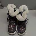 Apakowa Kids Girls Insulated Fur Winter Warm Snow Boots (Toddler/Little Kid) (9.5 Toddler, Grey)