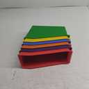 Podzly Vertical File Organizer - Book, Folder, File, Binder and Magazine Holder - 6-Pack Multicolor Bins with Handle - Sorting, Storage and Organization on Shelves or Desks - Classroom and Home Use