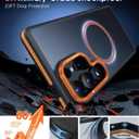 JAME for Samsung Galaxy S25 Ultra Case, [Compatible with Magsafe], [Military-Grade Protection], [with Camera Stand Guard] Shockproof Slim Fit Phone Case for Samsung Galaxy S25 Ultra Case, Orange