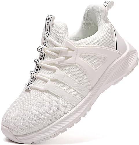 YOLARK Boys Girls Sneakers for Kids Non-Slip Tennis Shoes Fashion Lightweight Breathable Running Sport Athletic , Size 35
