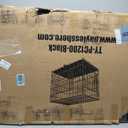FDW Extra Large Dog Crate Dog Kennel Cage with Double Door,48 inch Folding Metal Wire Dog Cage with Removable Tray&Divider Panel,Pet Crate for Large Dogs,Black