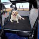 Dog Mat for Back Seat Extender for Dogs,Dog Bed for Car,Pet Cover for Hammock for Car,Hard Bottom Car Seat Cover for Dogs (Black, for Truck)