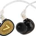 Linsoul 7Hz Elua Ultra in Ear Monitor, Dual Dynamic Driver Earphone, HiFi Wired IEM Earbuds with High-Purity Oxygen-Free Copper Cable for Musicians Audiophiles (Gold)