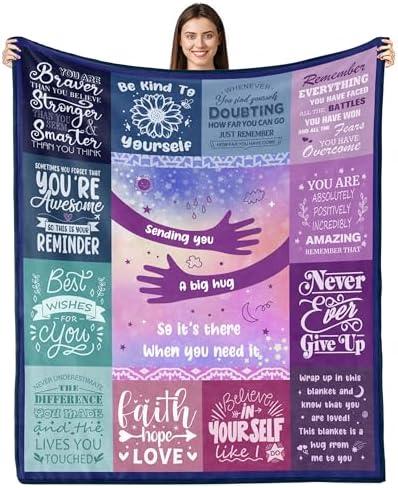 Lviliss Get Well Gifts for Women, Inspirational Gifts Blanket 60"x50", Hug/Healing Blanket for Women, After Surgery Gifts, Sympathy Gift for Friend Sister, Feel Better Gift, Soft Comfort Throw Blanket