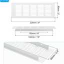 PATIKIL 9 x 3 Inch Door Air Vent Cover, 3 Pcs Heavy Duty Aluminum Grille Ventilation Cover Louvered with Mounting Screws for Cabinet Wardrobe Door, Silver