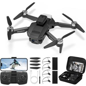 GoolRC Drone with Camera for Adults, 1080P HD FPV Foldable Mini Drones for Teen Beginners, Brushless RC Quadcopter with Altitude Hold, Headless Mode, 360 Flips, Gesture Selfie, One Key Takeoff (2 battery)
