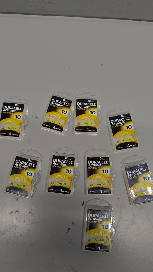Duracell Activair Hearing Aid Batteries: Size 10 (4 Batteries) 10 pack