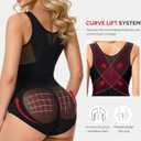 Nebility Shapewear Bodysuits for Women Tummy Control Body Shaper Faja V Neck Body Suits