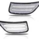 OFFKAT Front Fender LED Side Marker Lights for 2021-2024 Yukon XL Denali Tahoe Suburban Escalade ESV, Clear Lens Side Bumper Marker Lamps, White LED Side Markers Turn Signal Lights, 2 PCS