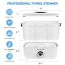 EASYINBEAUTY Hot Towel Warmers for Spa, Holds 16 Small Towels, 5L Portable Towel Steamer with Quickly Heating in 1-5 Mins, Auto Off Timer Foldable Towel Warmer for Facials, Barber, Manicures, Massage