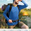 Roadbox Mens UPF 50+ UV Sun Protection Shirts Outdoor Long Sleeve SPF Rash Guard for Fishing Hiking Swimming Running, Small