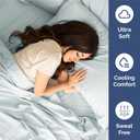 King Size 4 Piece Sheet Set - Comfy Breathable & Cooling Sheets - Hotel Luxury Bed Sheets for Women & Men - Deep Pockets, Easy-Fit, Extra Soft & Wrinkle Free Sheets - Ice Blue Oeko-Tex Bed Sheet Set