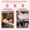 Homienly Small Plates Set of 8, Wheat Straw Plates, 5.7 Inch Lightweight Unbreakable MIni Dessert Plate, Microwave and Dishwasher Safe Small Plate Set - Beige