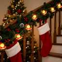 2 x 2 Pack Battery Operated Fairy String Lights for Christmas Tree Decorations, 7FT 20LED Santa String Lights for Indoor Christmas Tree Garland DecorWarm White