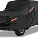 X AUTOHAUX Truck Car Cover for Jeep Gladiator JT 2020-2024 Outdoor Waterproof Sun Rain Dust Wind Snow Protection Black