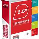 3 Ring Binder, 2.5 Inch D Ring Binders, 8.5" x 11" Presentation Folder View Binder with Pockets, Durable Non-Stick Customizable Clear View Cover for Documents, Files, Projects (White)
