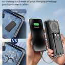Nuynix Solar Power Bank 20000mAh, 15W Wireless Fast Charger with 3 Built-in Cables, USB-C Output Portable Battery Pack, Dual Flashlights Power Bank for iPhone 17 16 15 14, Samsung Galaxy, Camping
