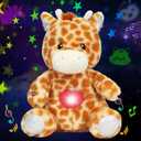 Cuteoy Plush Giraffe Star Projector Musical Adjustable Singing Night Light Stuffed Animals Glowing Plushies Toy Gifts for Kids Birthday Easter Christmas,12''