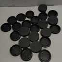 PATIKIL 2-1/4" Plastic Tubing End Caps, 24Pcs Round Hole Plug Insert for Round Iron Pipe Chair Leg Table Bookshelves Patio Furniture, Black