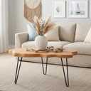 WELLAND Live Edge Cedar Wood Coffee Table 32.5" W x 17" D x 16" H