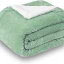 SOCHOW Sherpa Fleece Throw Blanket, Double-Sided Super Soft Luxurious Plush Blanket Throw Size, Celadon, 50x60 inches