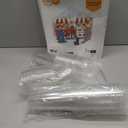 Turbo Bee 50 Sets 32 OZ Clear Plastic Cups with Lids and Straws, Disposable To Go Iced coffee cups with lids for Cold Drinks, Smoothie, and Slushie