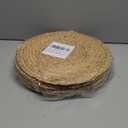 Round Woven Placemats 12 inch Set of 10 - Boho Rattan Placemats Natural Water Hyacinth Placemat, Farmhouse Weave Place Mats, Rustic Braided Wicker Table Mats for Dining Table,Home,Wedding