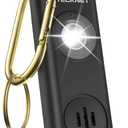 TECKNET Rechargeable Personal Safety Alarm for Women, 130dB Self Defense Keychain Alarms with SOS Strobe Light, Low Battery Notice, Personal Alarm Loud Siren Safety Keychain for Girls Kids Elderly (Black)