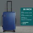 TRAVELARIM Luggage Sets 3 Piece, 24 Inch Suitcase and 28 Inch Luggage with Spinner Wheels, Durable Hard Shell Suitcase Set, Expandable Travel Suitcases with Wheels, Navy
