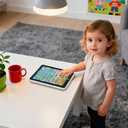 Kids Learning Pad/Tablet Interactive Toddler Toys with 6 Games to Words Numbers Alphabets Music and Multiple Modes,Educational Learning Toys for 2 3 Year Old Kids Boys and Girls(White)