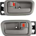 Gledewen Interior Door Handles W/Bezel (Pair), Compatible with Toyota Tundra 2000-2006, Beige, Front Left Driver & Right Passenger, 692050C010B1,692060C010B1 Inside Handle Door Part
