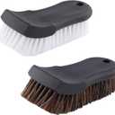 BOXOB Upholstery Brush Set, Horsehair Detailing Cleaner Brush Versatile Upholstery Cleaning Brushes for Boat Car Couch Fabric Carpet Car Interior Leather and Home Furniture