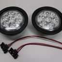 United Pacific 39925B - Brake/Tail/Turn Signal Light - 7 Led 4" Reflector, Red Led/Clear Lens (Bulk)
