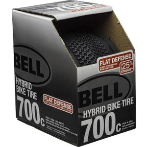 Bell Flat Defense Hybrid Gravel Bike Tire (700 x 38 c, Black - 700 x 38c)