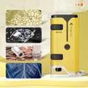 100x-250x Pocket Microscope for Kids Adults, Protable Handheld Miniscope, Mini Microscope Kit for Kids Adults Home School Lab Biology Science Education, Yellow