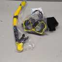 Greatever Dry Snorkel Set,Panoramic Wide View Anti-Fog Scuba Diving Mask,Professional Snorkeling Gear for Adults Kids (Large, Black Yellow)