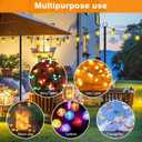 LETIANPAI 4 Pack String Light Poles,10 Ft Light Poles for Outside String Lights,Outdoor Lights Pole with Fork,Metal Poles Stand for Patio Deck Backyard