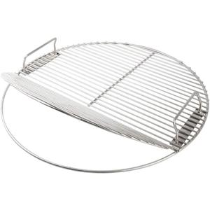 Cooking Grate 21.5 inch Kettle Grill Grate 304 Stainless Steel Round Hinged Cooking Grid Grill Accessory Replaces for Weber Original Kettle Series