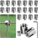 20PCS Cross Cable Clamps, T316 Stainless Steel Cross Clamps for 1/8" Wire Rope or Rod Fittings, No Drilling Required Clips for Wire Trellis Kits, Espalier Cable Trellis System (Heavy Duty)