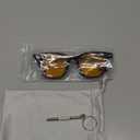 AIEYEZO Square Sunglasses for Women Men Fashion Sunnies, TR90 Frame Sun Glasses Trendy Retro Shades (Black/Yellow)